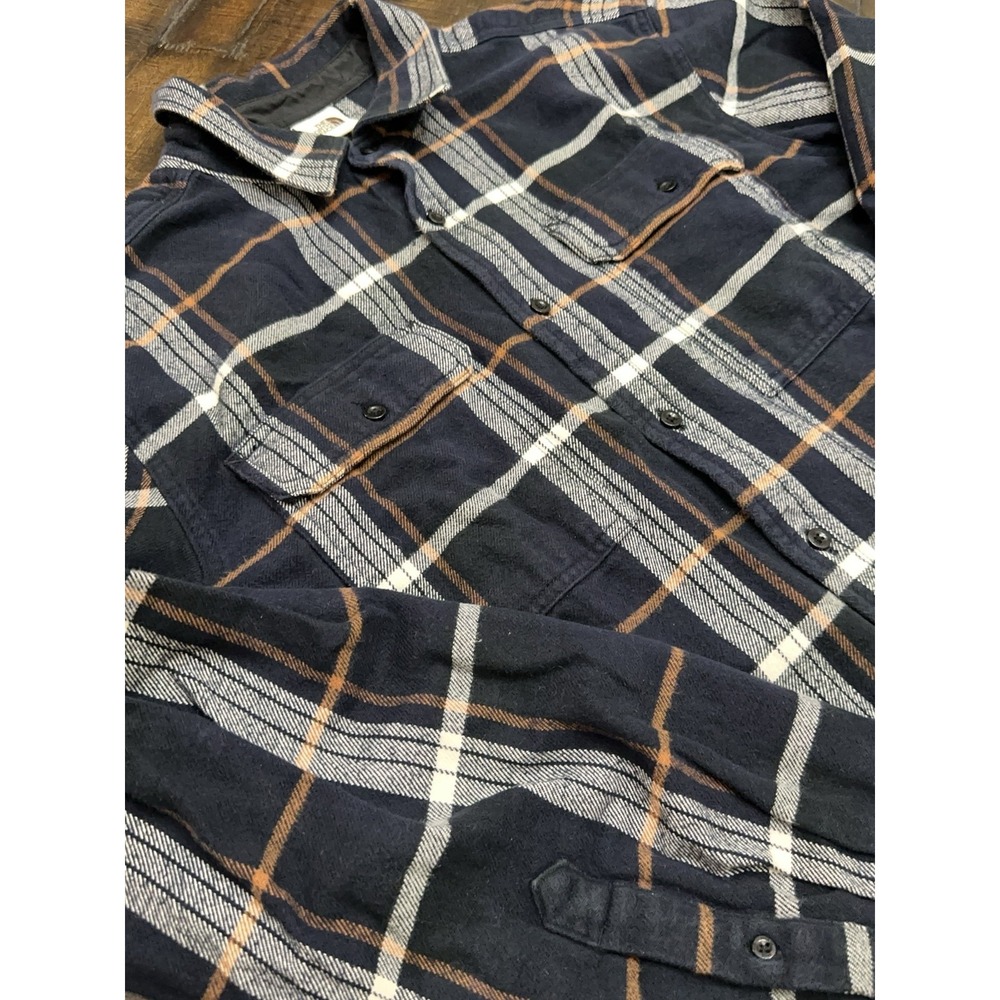 The North Face Shirt Mens XL Blue Plaid Long Sleeve Heavy Flannel Button Up
